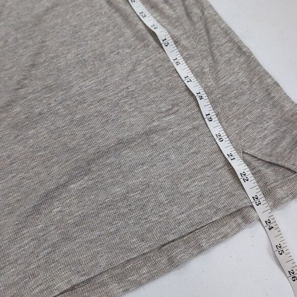 White+Warren Top Womens Small Gray Short Sleeve Ribbed Tee - Picture 8 of 8